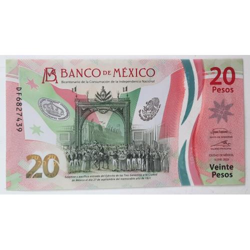 Мексика 20 песо 2023 UNC № DF6827439