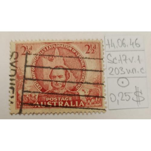 Австралія, 1946 рік, 100-річчя дослідження Центрального Квінсленду сером Томасом Мітчеллом