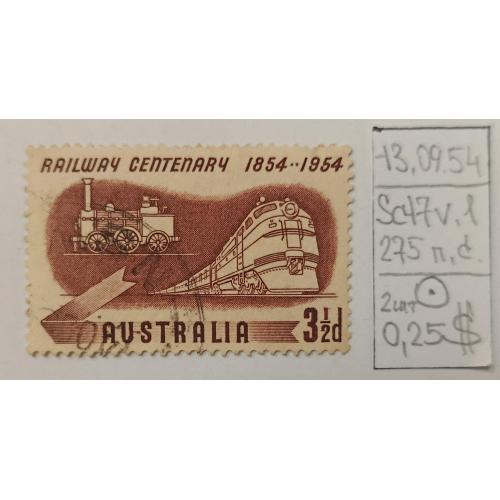 Австралія, 1954 рік, 100-річчя залізниці, 1854-1954
