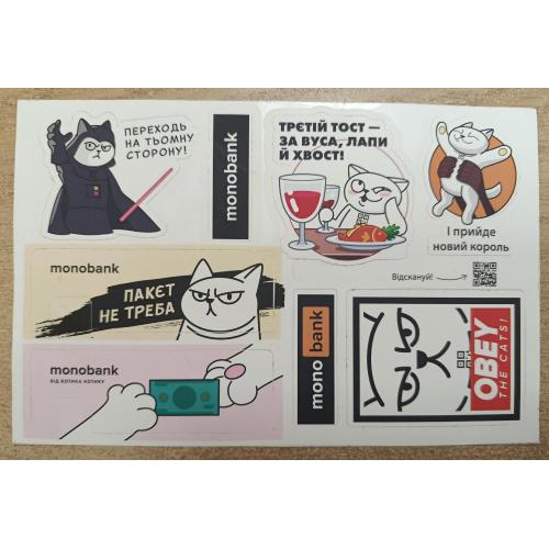 Наклейки Monobank