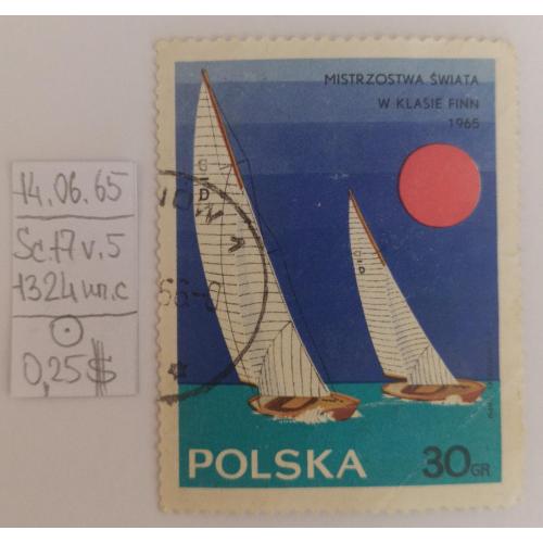 Польща, 1965 рік, Чемпіонат світу з вітрильного спорту в класі Finn Dinghy, що проходив у Гдині