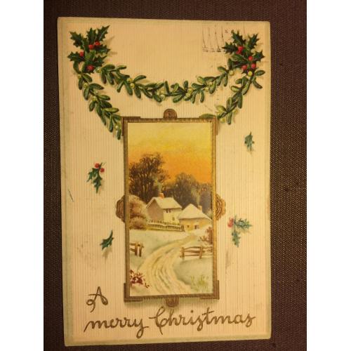 Рождественская открытка "Дом"