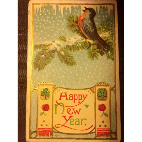 Новогодняя открытка "Птицы"