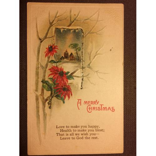 Рождественская открытка  "Цветы"
