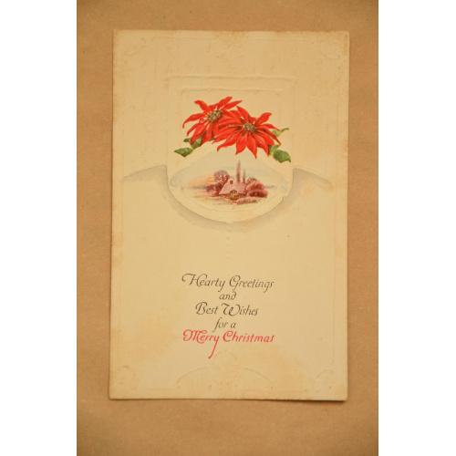 Американская рождественская открытка "Цветы"