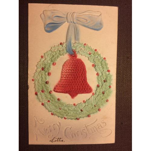 Рождественская объемная открытка "Колокольчик"