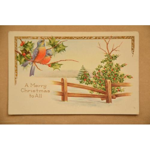 Рождественская открытка "Птицы"
