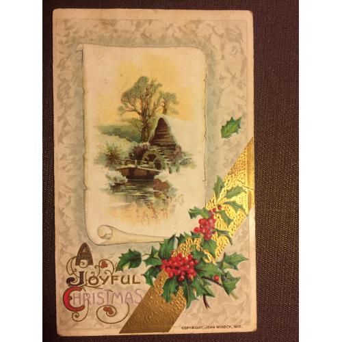 Рождественская открытка  "Дом, река", JOHN WINSCH