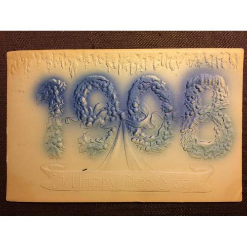 Новогодняя открытка "1908 год"