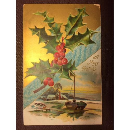 Рождественская открытка "Лодка"