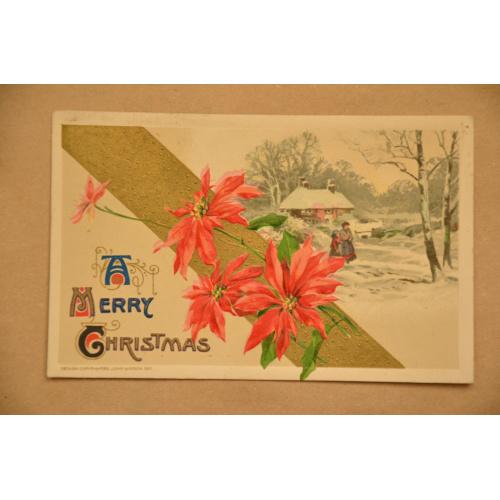 Рождественская открытка "Цветы"