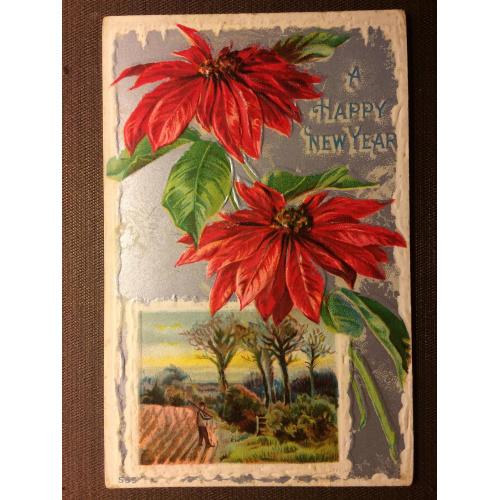 Новогодняя открытка "Цветы"