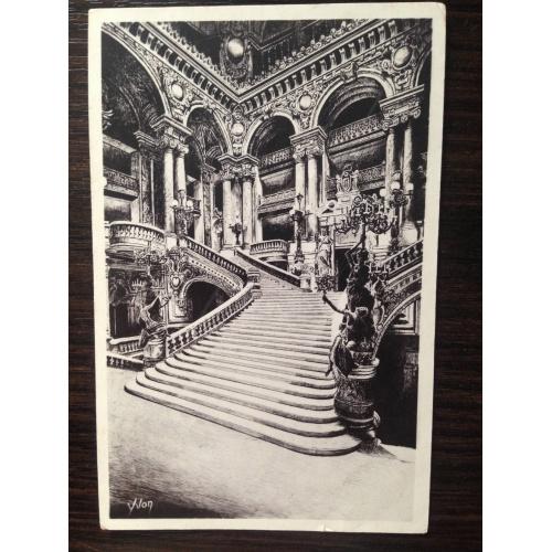 Открытка. Paris - Grand escalier de l'Opera.
