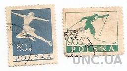 Марки Зимняя спартакиада Polska Польща 1954 гаш (№770)
