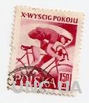 Марка Polska Польща Велоспорт 1957 гаш. (№783)