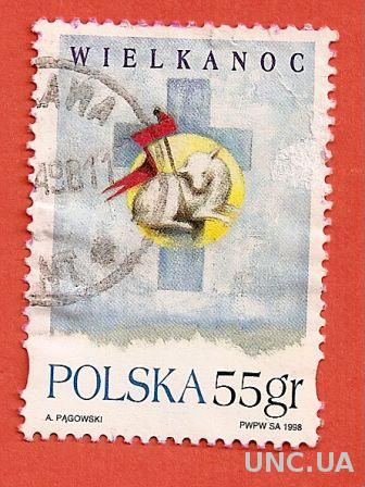 Марка Польша Пасхальный гашеная 1998 (№395)