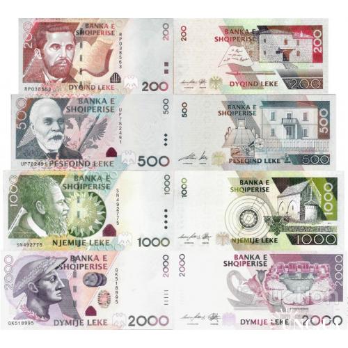 Албания - Albania set 4 pcs 200+500+1000+2000 leke - Pick 68-74 UNC random years