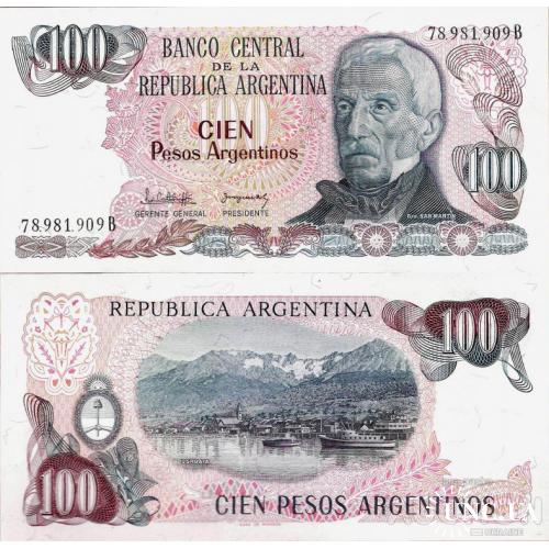 Аргентина - Argentina 1983-1985 ND - 100 Pesos argentinos Pick 315 UNC