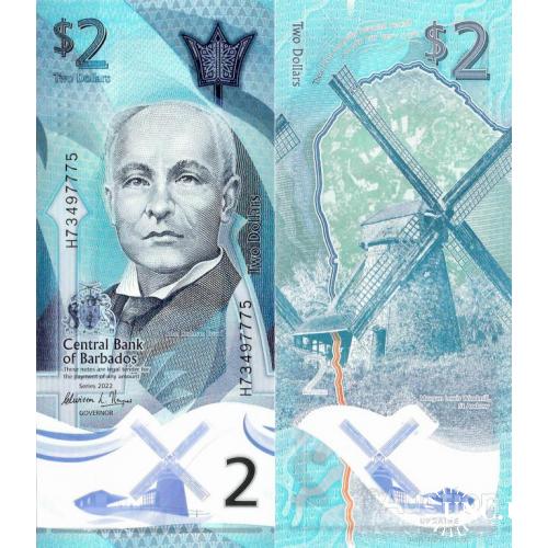 Барбадос - Barbados 2022 - 2 dollars - Pick NEW UNC Polymer