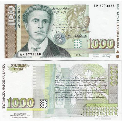 Болгария - Bulgaria 1994 - 1000 leva - Pick 105 UNC