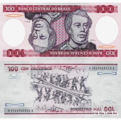 Бразилия - Brazil ND (1981-1984) - 100 cruzeiros - Pick 198 UNC