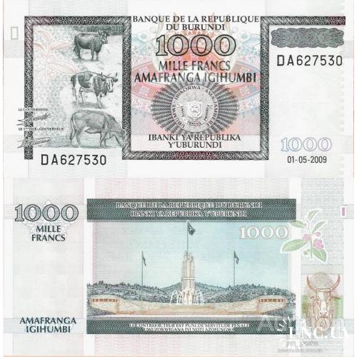 Бурунди - Burundi 2009 - 1000 francs - Pick 46 UNC