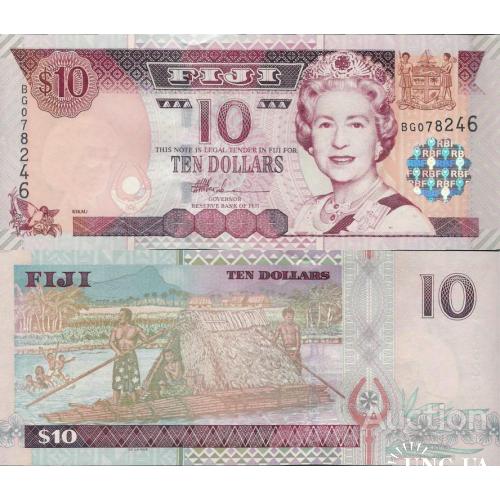 Фиджи - Fiji 2002 - 10 dollars - Pick 106 UNC