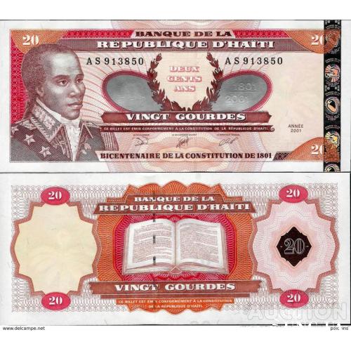 Гаити - Haiti 2001 - 20 gourdes - Pick 271 UNC Commemorative