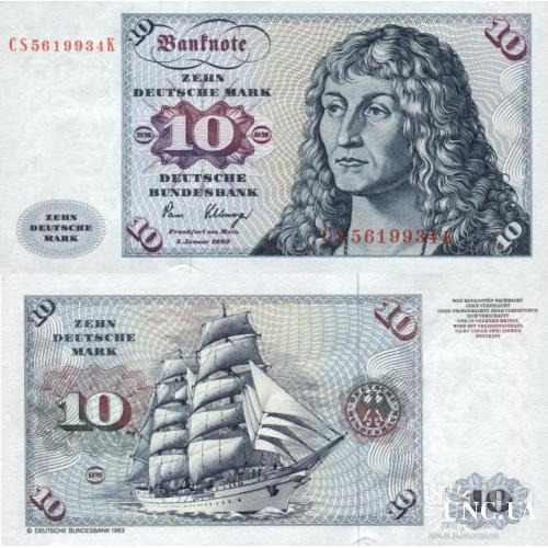 Германия - Germany 1980 - 10 mark - Pick 31d UNC