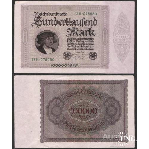 Germany - Germany - Германия - Німеччина  100 000 (100000) марок 1923 XF 13H 075980