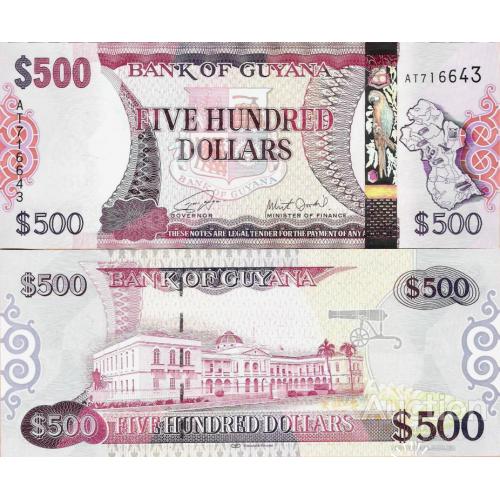 Guyana - Guyana 2019 - 500 dollars - Pick 37 UNC