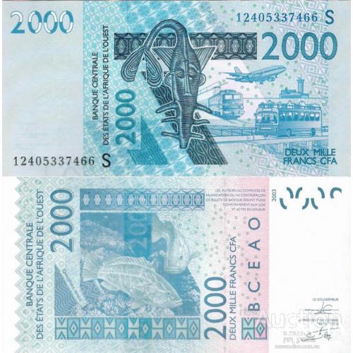 Гвинея-Бисау - Guinea Bissau - West African States 2003 - 2000 francs - Pick 916 UNC Letter S