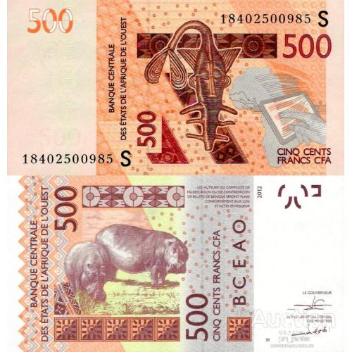 Гвинея-Бисау - Guinea Bissau - West African States 2018 - 500 francs - Pick 919 UNC Letter S