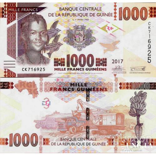 Гвинея - Guinea 2017 - 1000 francs - Pick 48b UNC