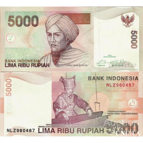 Индонезия - Indonesia 2016 - 5000 rupiah - Pick 142p UNC