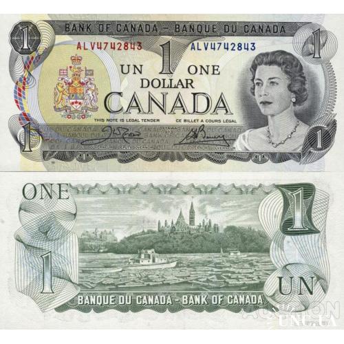 Канада - Canada 1973 - 1 Dollar - Pick 85c UNC Crow-Bouey Prefix ALV