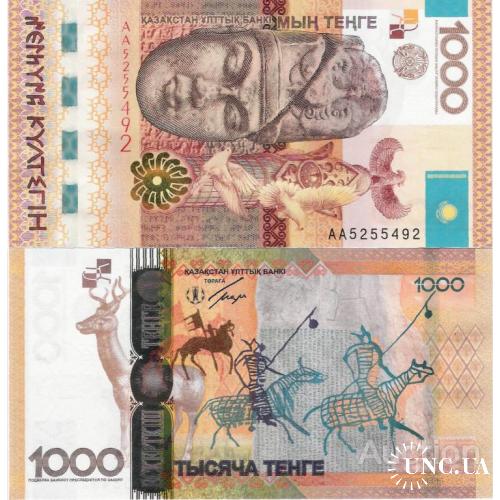 Казахстан - Kazakhstan 2013 - 1000 tenge - Pick 42 UNC Commemorative Issue Kultegin PREFIX AA