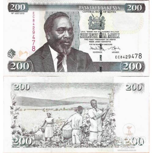 Кения - Kenya 2010 - 200 shillings - Pick 49 UNC