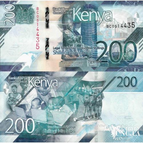 Кения - Kenya 2019 - 200 shillings - Pick 54 UNC