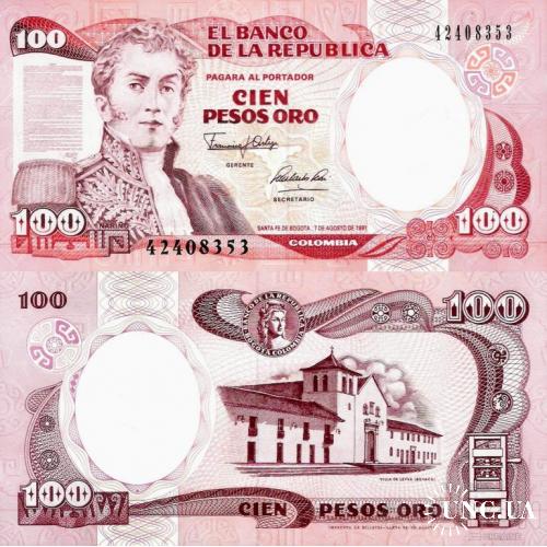 Колумбия - Colombia 1991 - 100 pesos - Pick 426A UNC