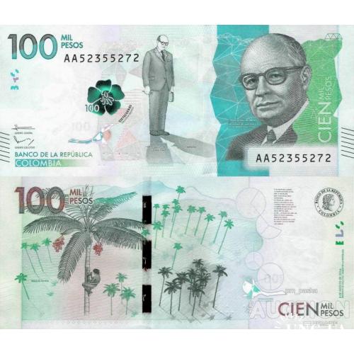 Колумбия - Colombia 2014 - 100000 pesos - Pick 463 UNC Prefix AA