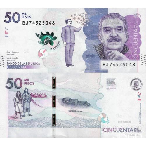 Колумбия - Colombia 2019 - 50000 pesos - Pick 462 UNC