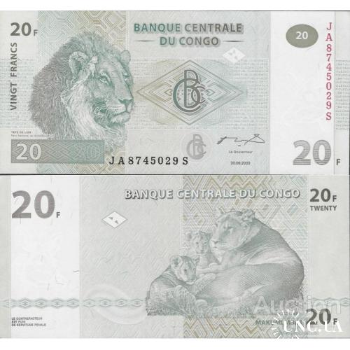 Конго - Congo DR 2003 - 20 Francs - Pick 94 UNC