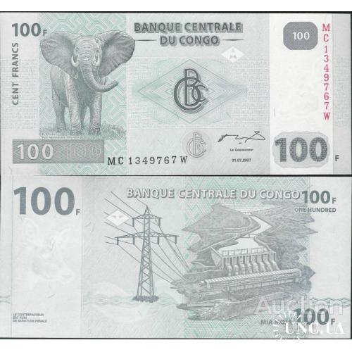 Конго - Congo DR 2007 - 100 Francs - Pick 98 UNC