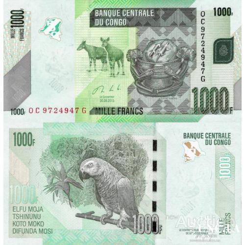 Конго - Congo DR 2013 - 1000 Francs - Pick 101 UNC