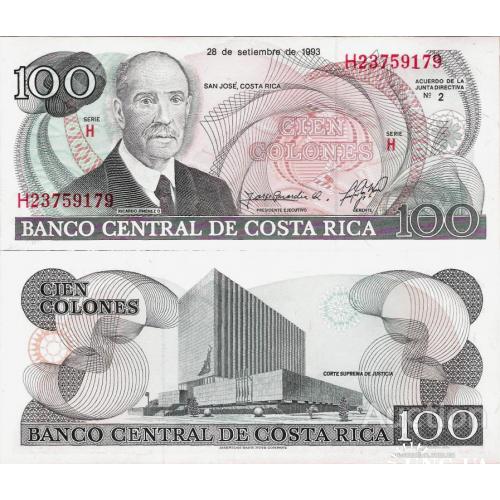 Коста Рика - Costa Rica 1993 - 100 colones - Pick 261 UNC