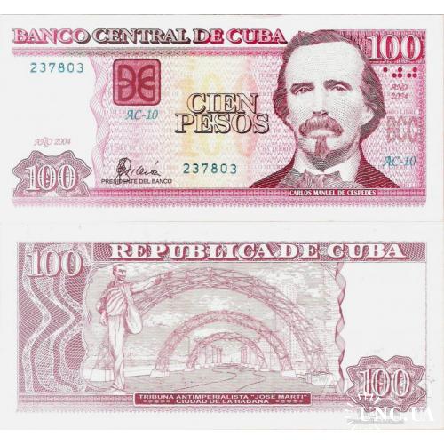 Куба - Cuba 2004 - 100 pesos - Pick 129a UNC