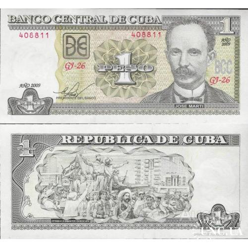 Куба - Cuba 2009 - 1 peso - Pick 128d UNC