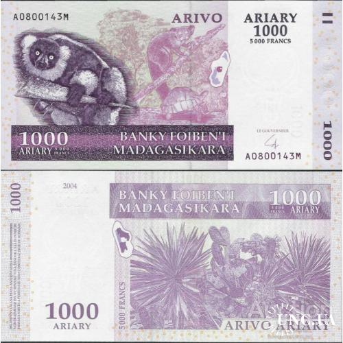 Мадагаскар - Madagascar 2004 - 1000 ariary - Pick 89 UNC