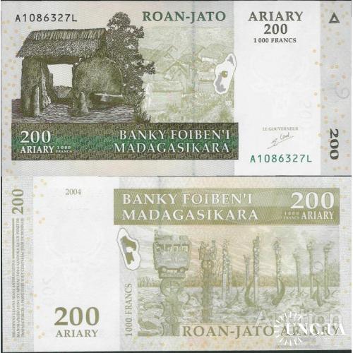 Мадагаскар - Madagascar 2004 - 200 ariary - Pick 87 UNC